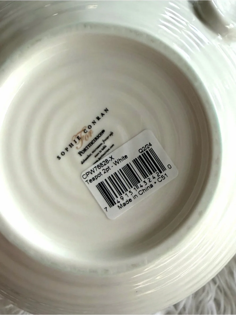 Sophie Conran White Ceramic Teapot - Classic Porcelain Tea Pot NWOT